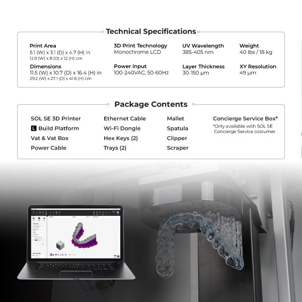Ackuretta SOL SE Printer with 2 years Concierge Service